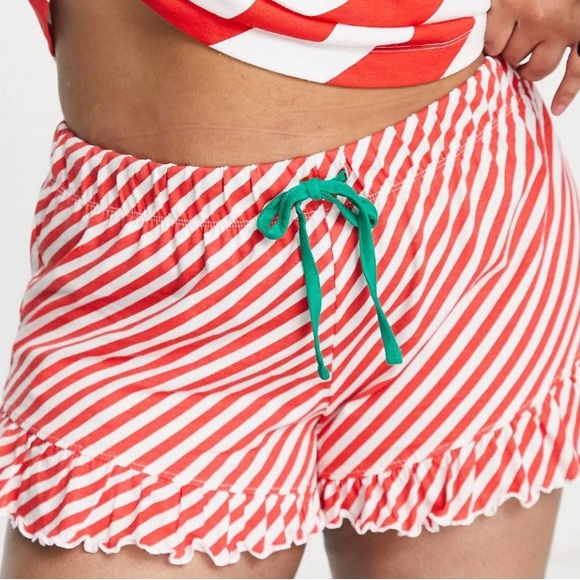 🎄NWT ASOS Curve Striped Christmas PJ Set - Picture 4 of 4